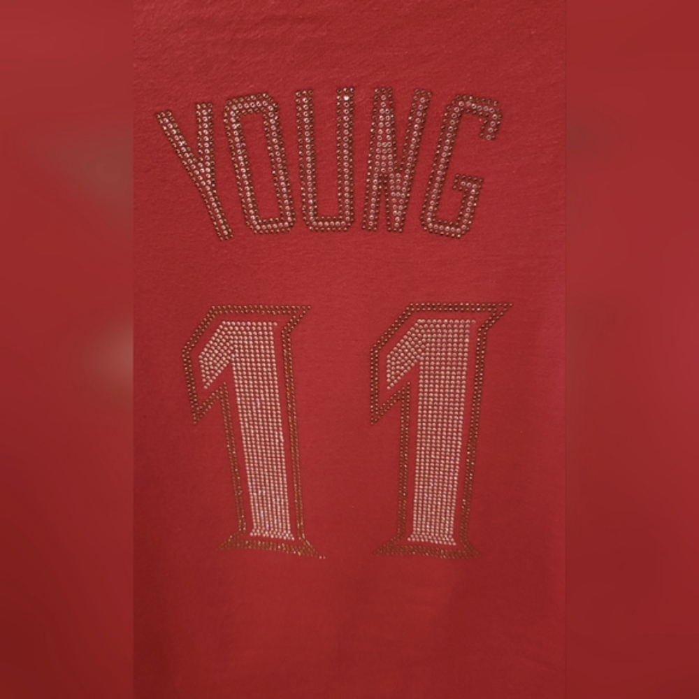 Trey Young Custom Rhinestone T shirt - Picture 2 of 11